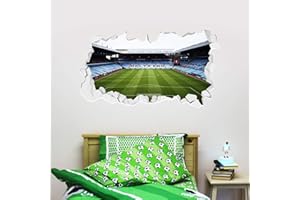 Beautiful Game Aston Villa Football Club Stadium Smashed Wall Sticker + Aston Villa Decal Set Vinyl Print Mural (120cm width x 60cm height)