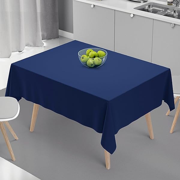 Biscaynebay Fabric Square Tablecloths 60x60 Inch, Black - View #12