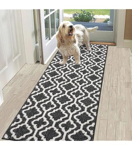 Siunwdiy Tapis De Cuisine Devant Evier Long Lavable Antiderapant Tapis Passage Vintage Tapis De Bain Tapis Couloir Pour Salon Chambre Hall Paillassons D'entrée Intérieurs,Beige,80x450cm