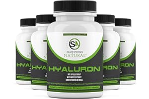 ‎SURPRESA NATURAL Surpresa Natural® Hyaluronsäure Kapseln - Hochdosiert mit 500mg Hyaluron 500-700 kDa plus 3 mg Apfelextrakt je Kapsel, 450 Stück laborgeprüft & Vegan, 15 Monate Vorrat
