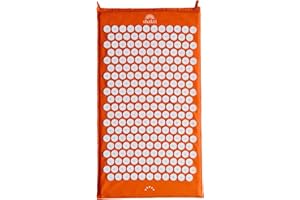 ‎SHAKTIMAT ShaktiMat [Das Original seit 2007] Akupressurmatte zur Entspannung für Rücken, Nacken, Füße, Ethische Handarbeit, GOTS-zertifizierte Bio-Baumwolle, Orange