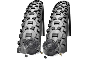 Schwalbe Nobby Nic 26 x 2.25 Mountain Bike Performance Tyres Schrader Inner Tubes (Pair)