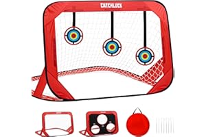 CATCHLUCK Football Goal for Kids Pop Up Football Net for the Garden Portable Football Goal 3 Modes Target Football Goal Training Equipment with Carry Bag