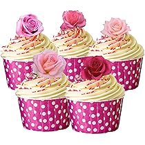 Lot de 30 magnifiques roses rouges et blanches en papier comestible pour décoration de gâteaux
