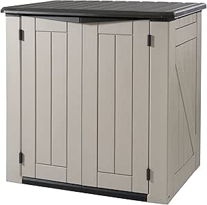 Keter 17193604 Gerätebox Midi Store, Kunststoff, beige/braun: Amazon.de