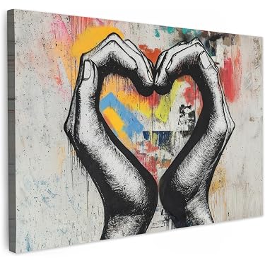 Stampa Su Tela Pzecaru Per Parete "Welcome To My World" - Poster Quadro Moderno Per Soggiorno, Camera, Ufficio - Senza Cornice (30x40 Cm)