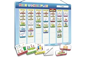 ‎LIKARTO LIKARTO Wochenplaner Kinder – [DAS ORIGINAL] – Montessori Aufgabenplaner & Magnettafel – individuell anpassbar – Klassisch
