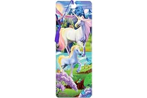 3D LiveLife Segnalibro - Felicità di Unicorno di Deluxebase. Segnalibro Unicorno dotato di grafica 3D lenticolare realizzata dal rinomato artista Michael Searle