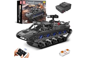 Mould King 20030 Technik Geländetaugliches Raupenfahrzeug Bausteine Modell, 1046 Teile Ferngesteuert Kettenfahrzeug Spielzeug Bausatz als Geschenk/Spielzeug/Sammlerstücke