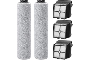 ALLOYTOOL 5 sztuk zestaw akcesoriów do odkurzacza Tineco iFloor3 / Floor One S3 części zamienne zawiera 2 rolki szczotkowe 3 filtry HEPA