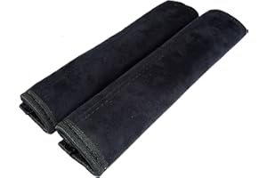 L&P Car Design GmbH A135 2 Stück Gurtschoner Gurtpolster aus weicher Microfaser Schulterpolster Schulterschoner Schoner Polster Gurt Schulter in Schwarz (2 Stück Schwarz mit schwarzer Naht)