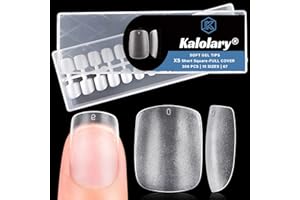 Kalolary 300 sztuk Full Cover tipsy miękkie żelowe końcówki do paznokci Fałszywe paznokcie przezroczyste sztuczne paznokcie do łatwego i szybkiego przedłużania paznokci dla kobiet i dziewcząt salon