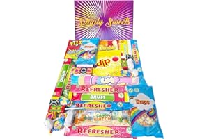 Simply Sweets retro sweet hamper gift box. Packed with the best retro sweet. A perfect present for Birthdays, Get Well Soon, Christmas. Packed in a fun stylish unique box.