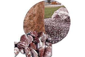 V-PREMIUM SOLUTION Red Decorative Pebble - Natural Decorative Stone - Kieselsteine - Dekorativ Stein - Gartendeko - Dekostein -