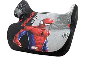NANIA Siège auto rehausseur bas TOPO groupe 2/3 (15-36kg), fabriqué en France - Spiderman