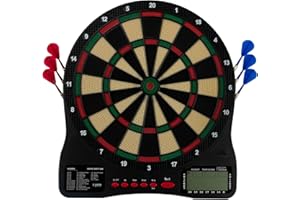 KOTO DARTS KOTO – Elektroniczna Tarcza Dart Soft Easy (39x2x44,5 cm), 6 Soft Dart, 32 Gry, Ponad 590 Wariantów, Kompaktowa i Nowoczesna