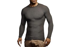 Leif Nelson Strickpullover Herren Rundhals - Dünner Männer Strick Pullover für Winter & Sommer - Coole Crewneck Männer Pullover mit Rundkragen