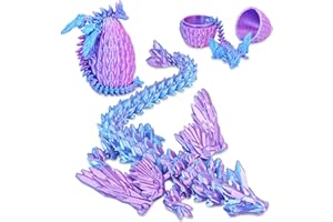 Balkwan Geflügelter Drache im Überraschungsei Lustiges Sammlerspielzeug Geschenk Kinder Erwachsene 3D Gedruckter Fantasiedrache ideal Weihnachten Ostern Geburtstage Feiertagsdeko(Lila, Groß)
