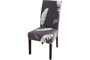 LAYACK Housse de Chaise, 6 Pieces Extensible Amovible Lavable Moderne Couverture de Chaise pour Salle à Manger Slipcover-Décoration Bouquet de Mariage, Hôtel, Restaurant
