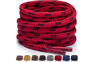 Miscly Lacets Ronds pour Bottes - Lacets Résistants et Durables pour Bottes, Chaussures de Travail et de Randonnée