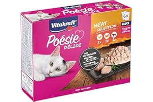 Vitakraft Poezja Karma dla Kota, Kurczak/Indyk/Wołowina, 510 g/6x85g