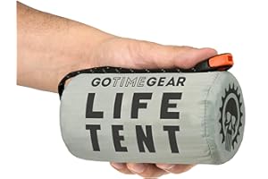Go Time Gear Life Tent - Tienda de campaña de Supervivencia de Emergencia para 2 Personas, Uso como Tienda de Supervivencia, Refugio de Emergencia, Tienda de Tubo, Lona de Supervivencia, Incluye