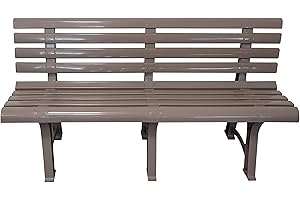 ARETA Panchina Atena Tortora in Resina, Dimensioni: 73x150x51 cm