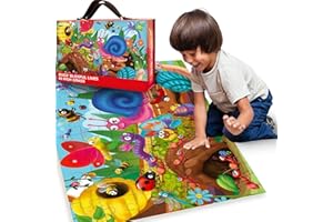 QUOKKA Floor Puzzles For 3 4 Year Olds - 60x90 cm 48 pc Giant Jigsaws For Children Age 4 5 - Large Educational Bugs Toys for 3 6 yo - Premium Gift Box with Sturdy Handle & Magnetic Closure