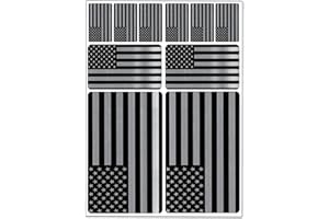 Biomar Labs® 10pcs Pegatina Bandera Nacional Plata Americana EE.UU United States USA Flag Vinilo Adhesivo Sticker Coche Casco Motos Ciclomotores Bicicleta Ordenador Portátil D 67
