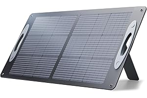 VDL Panneaux Solaires Portable 100W, Cellule Solaire Monocristalline, 20V Générateur Solaire avec Multi-contact 4, Compatible avec La Plupart des Centrales Électriques, pour le Camping, Randonnée, RV