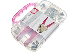 Rayher 7966000 Crop-a-Dile Remachadora We R Memory Keepers, Incluye Estuche y 100 Ojales, Multicolor, Talla única