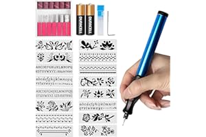 FOLAI Electric Engraver Pen Engraving Tools Crave Tool with Diamond Tip Bit to Engrave on Metal Glass Leather Ceramic Plastic