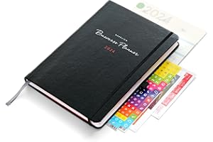 ‎WEEKVIEW weekview Business Planner Plus 2024 A5+ 'Ihr Kalender als Plan zum Erfolg' - mit Froschtasche, Stiftschlaufe und Griffregister