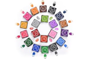 KOKOROSA Stempelkissen zum Basteln, Stempelkissen, 20 Farben, geeignet für Scrapbooking, Grußkarten, Einladungspartys usw.