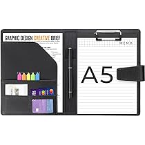 Portablocco A5 Doppio - Set 2 Tavolette Con Clip In Metallo Per Appunti E Fogli - Foto 5