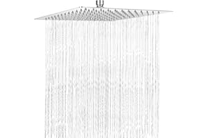 COMLIFE Duschkopf Regendusche, Regendusche 12 Zoll Brausekopf aus Edelstahl 304, Duschkopf mit 144 Anti-Kalk Düsen, Duschkopf Regendusche 30x30cm