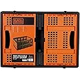 BLACK+DECKER BXWT-H205-SP Plastic Folding Basket With 25 Kg Capacity, Portable Collapsible Multipurpose Heavy Duty Utility Crate For Stacking (57 X 41 X 27 Cm) - Rectangular