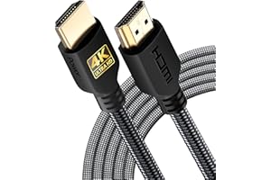PowerBear Cavo HDMI 4K 5 m | Alta velocità, nylon intrecciato e connettori dorati, 4K a 60 Hz, Ultra HD, 2K, 1080P, ARC e CL3 | per laptop, monitor, PS5, PS4, Xbox One, Fire TV e altro ancora