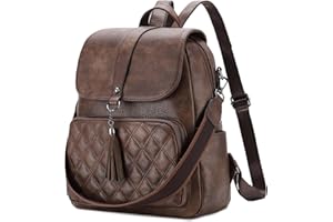 VX VONXURY Backpack Purse for Women Fashion Anti-Theft PU Leather Backpack Shoulder Bag Convertible 2 Ways for Travel Work