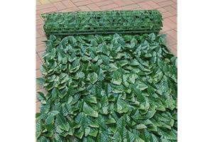 SANJIANKE-FS Artificial Ivy Leaf Hedge 1m x 3m Ivy Leaf Screening Roll Screening Panels On Roll Privacy Garden Fence