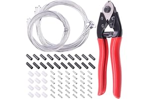 Cimeton 81Pcs Bike Brake & Shift Cable Kit with Cable Cutter, Complete Bike Brake Cable Housing Set for Mountain & Road Bikes