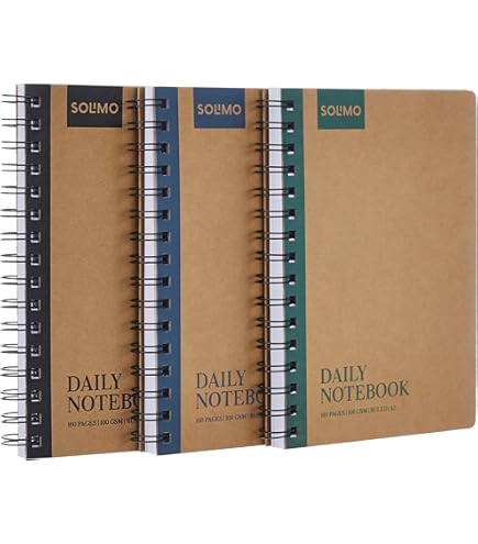 Vprint Lion Spiral Wiro Unruled Reuseable Notebook with pen Blank