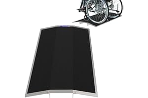 XARILK Rampa de umbral de aluminio estable de 300 kg – 70 cm de ancho, antideslizante y versátil, sin barreras para silla de ruedas, andador y cortacésped (70 cm)