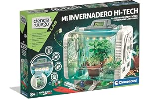 Clementoni - Invernadero Tecnológico - Juego de Botánica para Niños - Experimenta con la jardineria y la Ciencia - Control de Temperatura Humedad y Luz - Pantalla LCD - A Partir de 8 Años - 55562