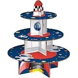 Bougies D'anniversaire Thème Espace Unique Party – Set De 6 Pièces (fusées Et Planètes), Hauteur 8 Cm