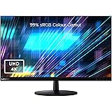 Lenovo L28u-30 28 Inch 4K Monitor (IPS Panel, 60 Hz, 6 ms, HMDI, DP) Tilt Screen, Raven Black