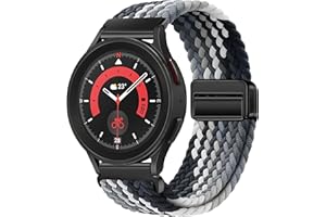 XMUXI 20mm Nylon Armband Kompatibel mit Samsung Galaxy 6/5/4 40mm 44m/Galaxy 6 Classic/5 Pro/4 Classic, Magnet Sport Uhrenarmband für Damen Herren Elastische Geflochtenes, Camo
