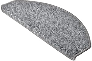 Beautissu Tappeti per Scale Coprigradini ProStair 65x24cm - Set da 15 passatoie Singole per gradini - Tappetino Antiscivolo e Fonoassorbente con Retro Adesivo - Sicuro ed Elegante - Grigio Chiaro