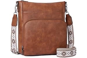 Roulens Umhängetaschen für Damen, Weiches Veganes Leder Mittelgroße Crossbody Bags, Schulterhandtasche mit Reißverschluss Geldbörsenfach auf der Vorderseite