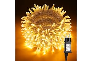 BrizLabs Oświetlenie bożonarodzeniowe na zewnątrz, 50 m, 500 diod LED, ciepła biel, z wtyczką, 8 trybów, wodoszczelny, łańcuch świetlny na okno, do pokoju, na zewnątrz, do ogrodu, na wesele, imprezę,